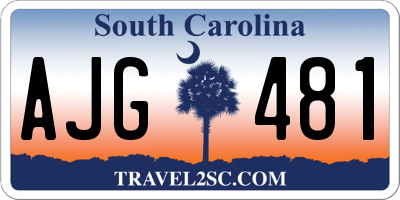 SC license plate AJG481