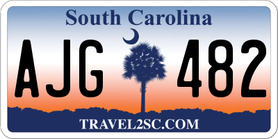 SC license plate AJG482