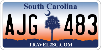 SC license plate AJG483