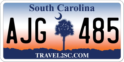 SC license plate AJG485