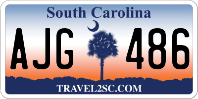 SC license plate AJG486