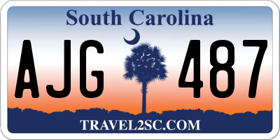 SC license plate AJG487