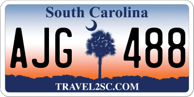 SC license plate AJG488