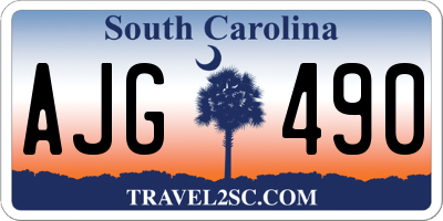 SC license plate AJG490