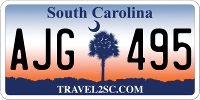 SC license plate AJG495