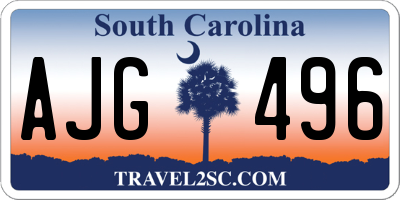 SC license plate AJG496
