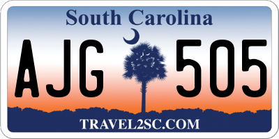 SC license plate AJG505