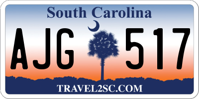SC license plate AJG517