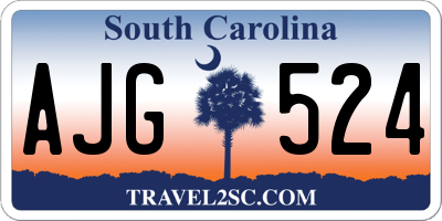 SC license plate AJG524