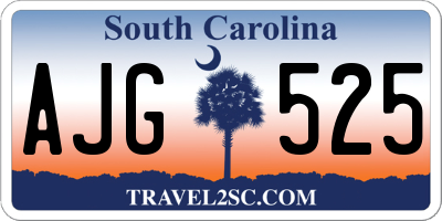 SC license plate AJG525