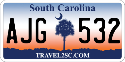 SC license plate AJG532