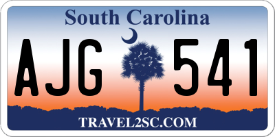 SC license plate AJG541