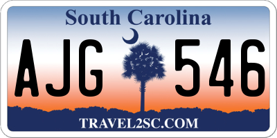 SC license plate AJG546
