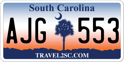 SC license plate AJG553