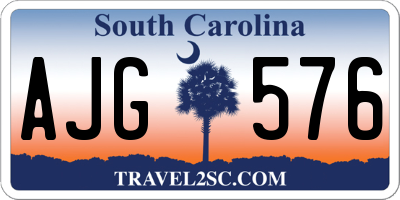 SC license plate AJG576