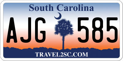 SC license plate AJG585