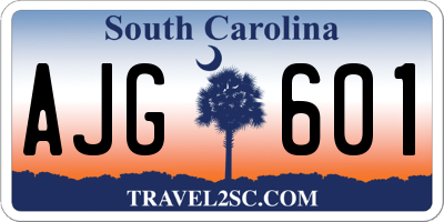 SC license plate AJG601