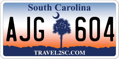 SC license plate AJG604