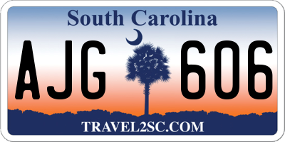 SC license plate AJG606