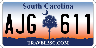 SC license plate AJG611