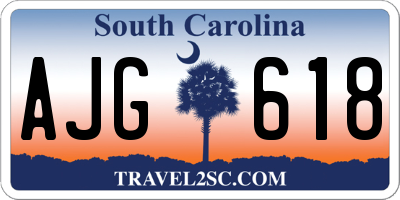 SC license plate AJG618