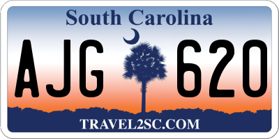 SC license plate AJG620