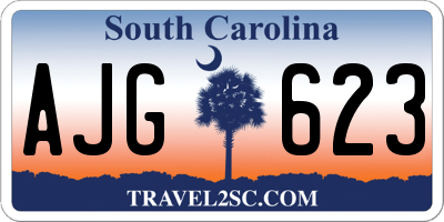 SC license plate AJG623