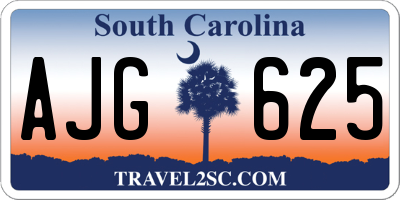 SC license plate AJG625