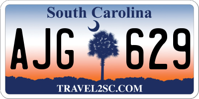 SC license plate AJG629