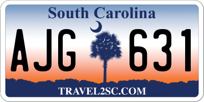 SC license plate AJG631