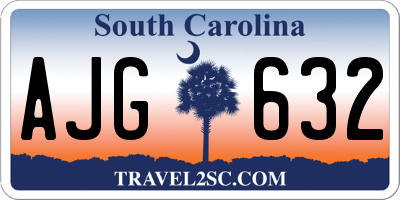 SC license plate AJG632