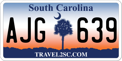 SC license plate AJG639