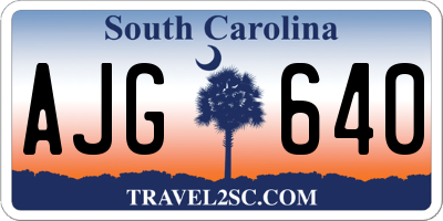 SC license plate AJG640
