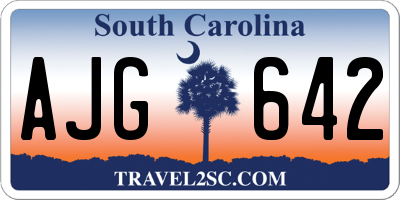 SC license plate AJG642
