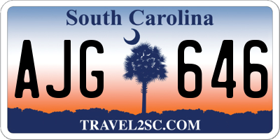SC license plate AJG646