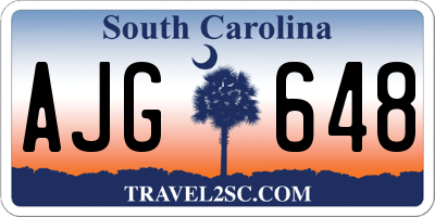 SC license plate AJG648