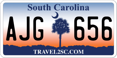 SC license plate AJG656