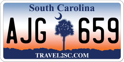 SC license plate AJG659