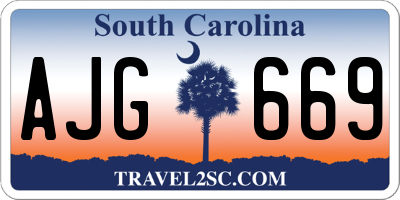 SC license plate AJG669