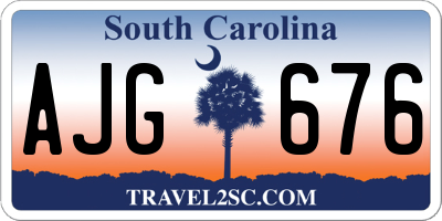 SC license plate AJG676
