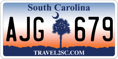 SC license plate AJG679