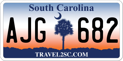SC license plate AJG682