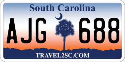 SC license plate AJG688