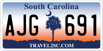 SC license plate AJG691