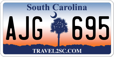 SC license plate AJG695