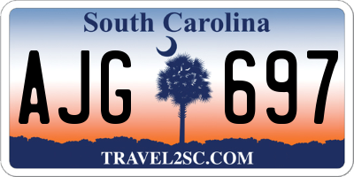SC license plate AJG697