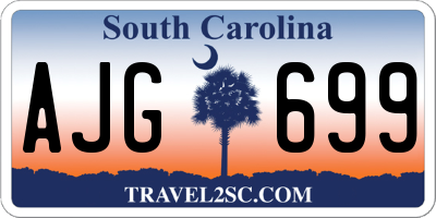 SC license plate AJG699