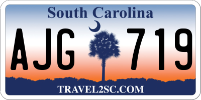 SC license plate AJG719