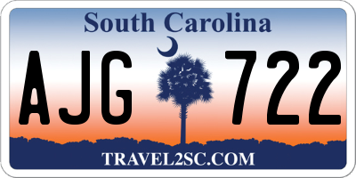 SC license plate AJG722