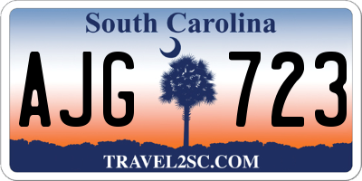 SC license plate AJG723
